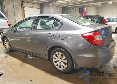 2012 Honda Civic Lx из США, поврежденный, VIN 2HGFB2F52CH605951